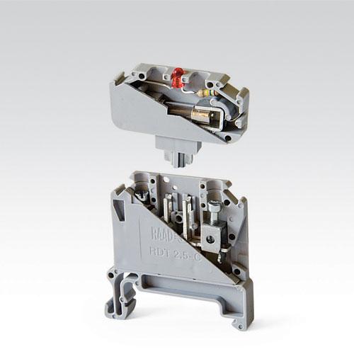 ترمینال فیوزی سایز 2.5 چراغدار ترمینال فیوزی سایز 2.5 چراغدار رعد الکتریک - Image 1