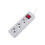 رابط برق سه خانه بدون ارت با کلید با کابل 1.8 متری پارت الکتریک طرح شهاب مدل 850