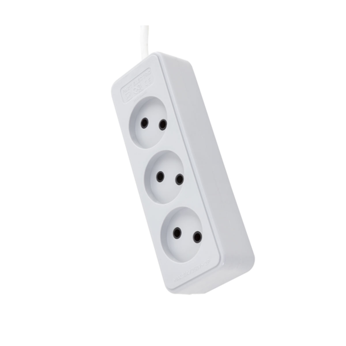 part electric2 رابط برق سه خانه بدون ارت بدون کلید با کابل 5 متری پارت الکتریک طرح شهاب مدل 363 - Image 1