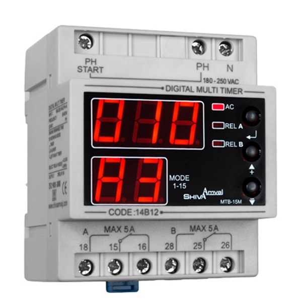 مولتی-تایمر-دیجیتال مولتی تایمر دیجیتال MTB-15M - 14B12 شیوا امواج - Image 1
