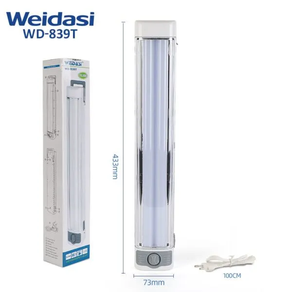 主图1-15-600x600 چراغ اضطراری کمپینگ قابل شارژ ویداسی دیمردار مدل WD-839T - Image 1