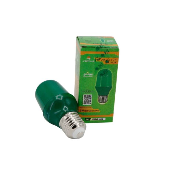 لامپ LED بلوطی ۳ وات رنگی پایه E27 پارس شعاع توس