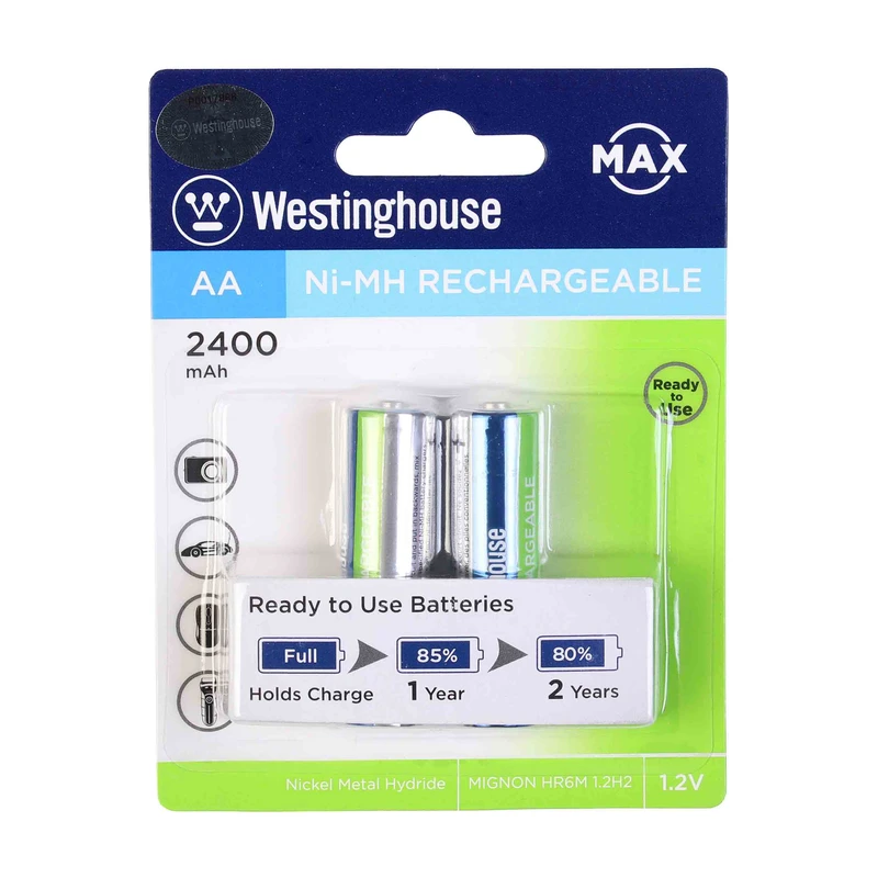 2400 باتری قلمی قابل شارژ وستینگهاوس مدل AA2400MAH بسته دو عددی