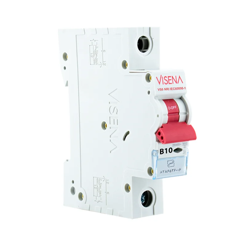 visenaB10A فیوز مینیاتوری تک پل 10 آمپر ۶KA تیپ B ویسنا