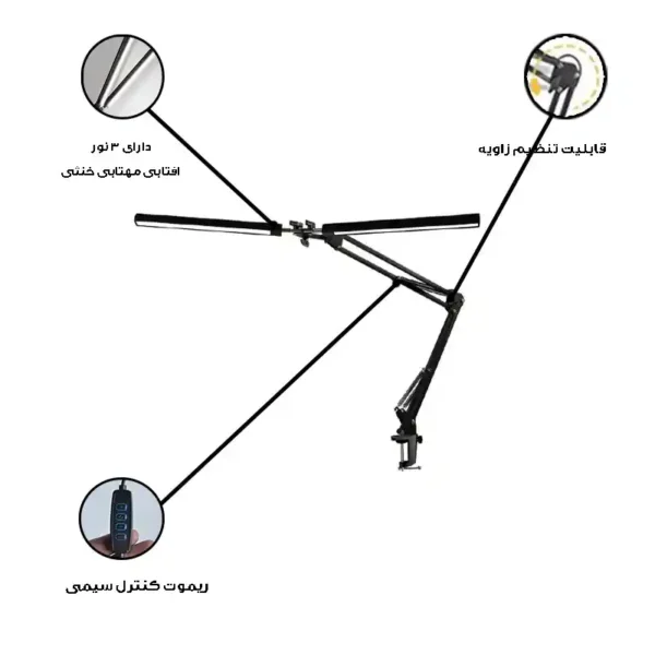 چراغ مطالعه مدل FLEXI-2HEAD - Image 3